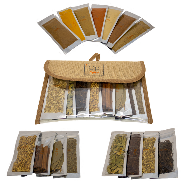 ORGANIC Indian Spice Set: 15 Whole / Ground Indian Spices & Seasonings