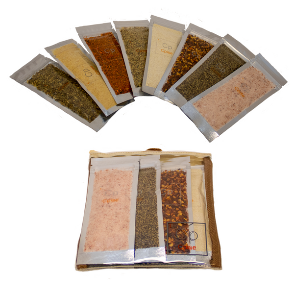 ORGANIC Camping Spice Set with 8 Essential Spices for Camping & Travel