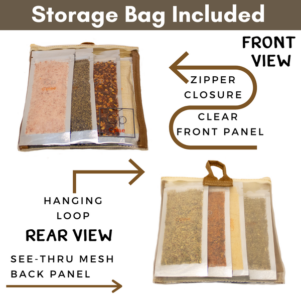 ORGANIC Camping Spice Set with 8 Essential Spices for Camping & Travel