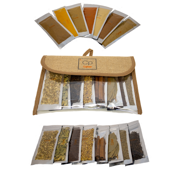 ORGANIC Indian Spice Set: 15 Whole / Ground Indian Spices & Seasonings
